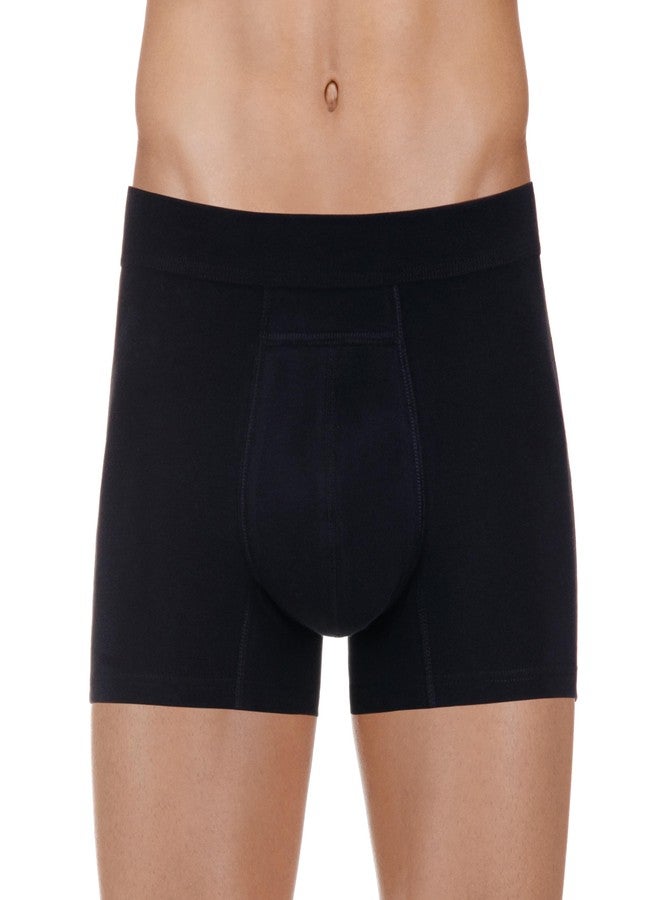 PROTECHDRY - Washable & Reusable Urinary Incontinence Cotton Boxer Brief Underwear for Men (Black, Large) - Image 1